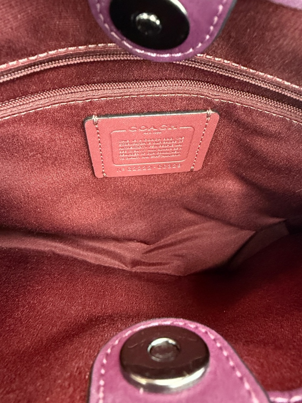 π₯COACH - Lane Mixed Leather Carryall - Boysenberry - 79U479 - Picture 10 of 12